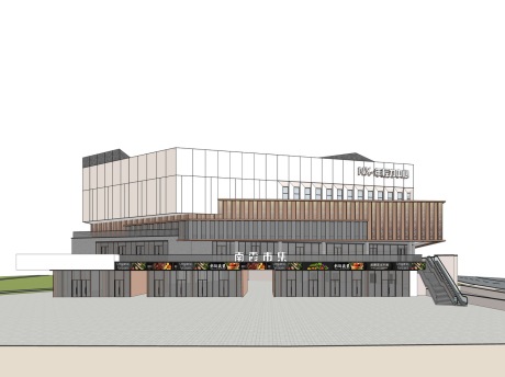 南霞市集SU模型