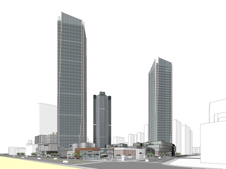 现代商业综合体SU模型