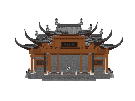 古建戏台SU模型