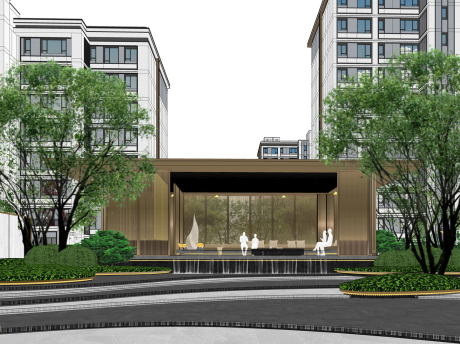 健康谷润璟大区景观SU模型