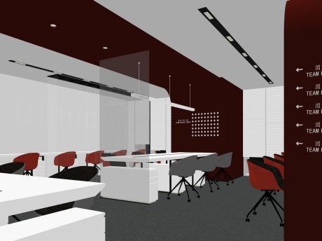 现代办公室SU模型