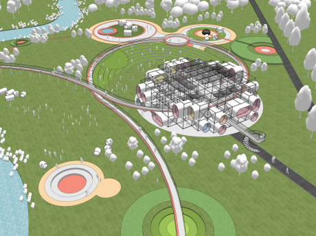 成都锦城公园民宿SU模型