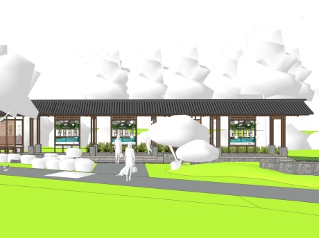 文化长廊SU模型