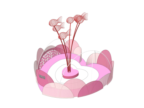 月季公园标识牌SU模型
