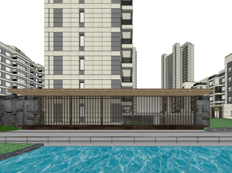 臻悦璟宸景墙SU模型