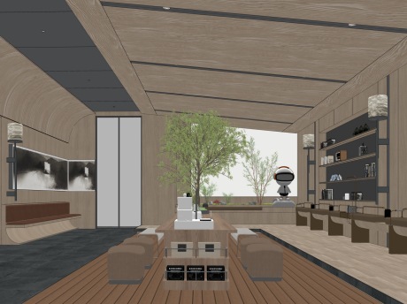 图书馆书吧书店SU模型