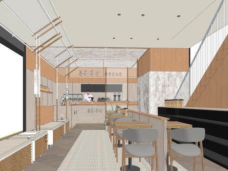 喜茶茶坊SU模型