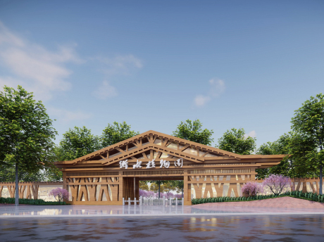 衡水植物园大门SU模型