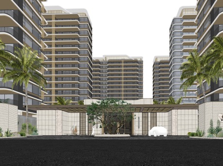 龙湖御湖境入口景观SU模型