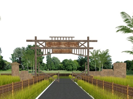 营地大门SU模型