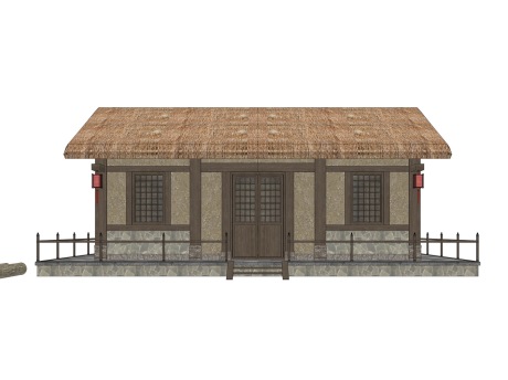 茅草屋SU模型