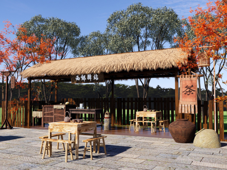 西郊驿站SU模型