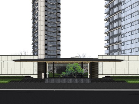 保利云珹瑧悦示范区景观SU模型