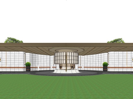 上海招商序大门SU模型