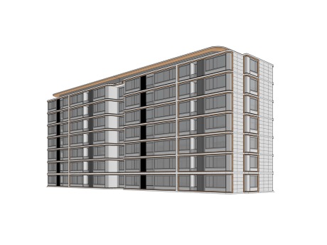 现代洋房SU模型