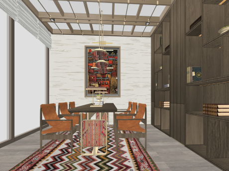 藏式会议室SU模型