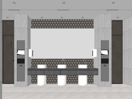 公共卫生间SU模型