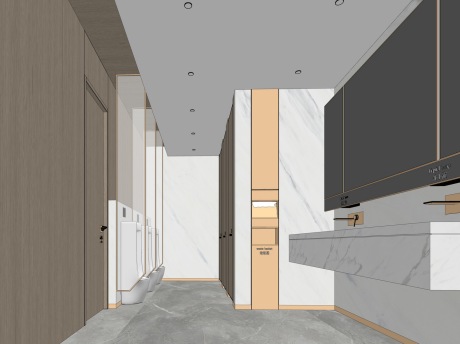 公共卫生间SU模型