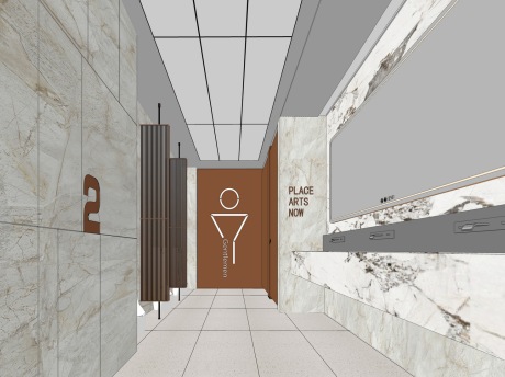 公共卫生间SU模型