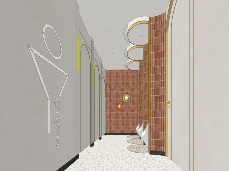 公共卫生间SU模型