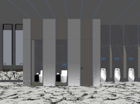 公共卫生间SU模型