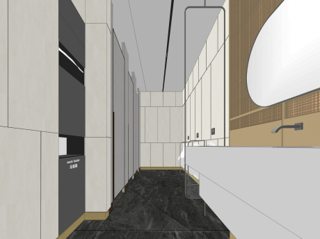 公共卫生间SU模型