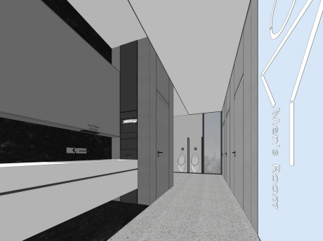 公共卫生间SU模型