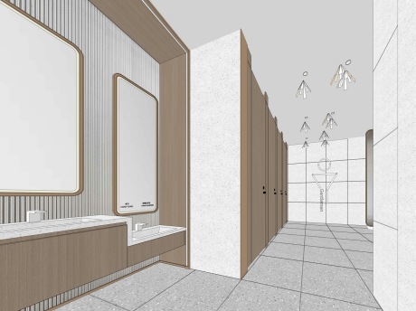 公共卫生间SU模型