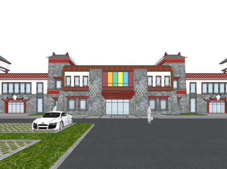 马尔康服务区SU模型