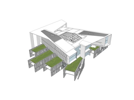现代图书馆SU模型