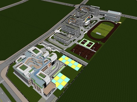 玉泉小学东校区+幼儿园SU模型