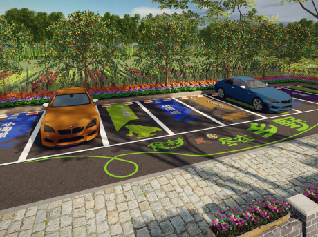 农耕田园生态停车场SU模型