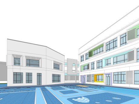 峨眉山市城东幼儿园SU模型