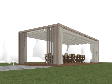 帷幔廊架SU模型