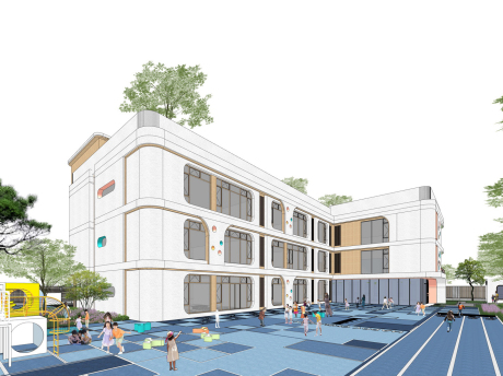 现代幼儿园SU模型