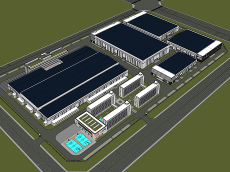 力劲集团厂房SU模型