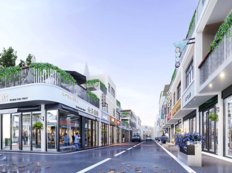 现代商业街街巷改造SU模型