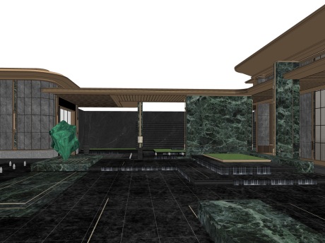 四川鼎能天瑞示范区景观SU模型