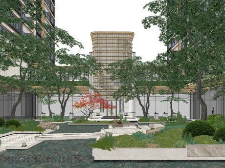 佳乐润玺示范区下沉空间SU模型