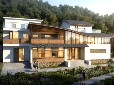 新中式民宿SU模型