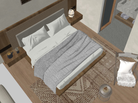 民宿客房SU模型