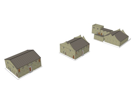 平潭石头厝民居SU模型