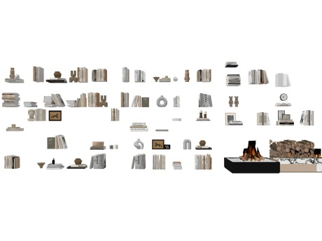 书籍饰品摆件SU模型