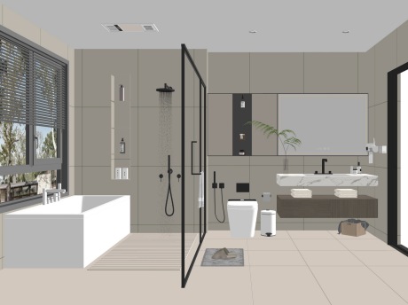 现代卫生间SU模型