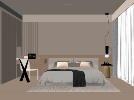 现代卧室SU模型