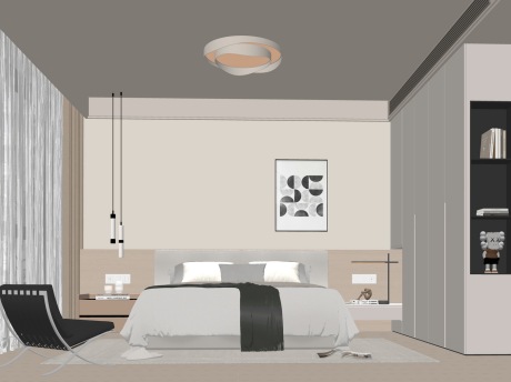 现代卧室SU模型