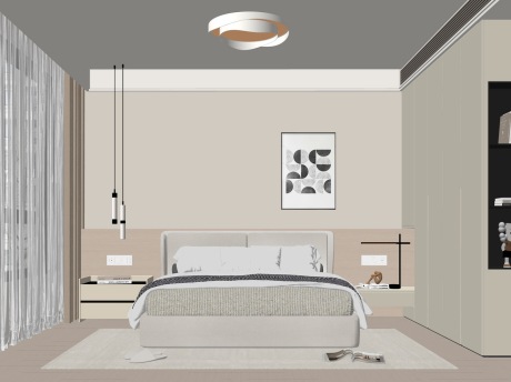 现代卧室SU模型