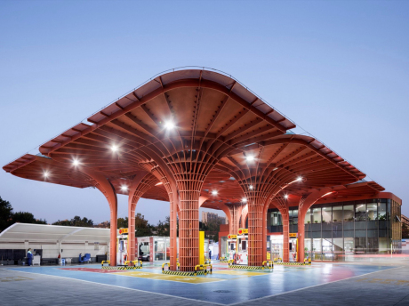 南京南部新城新虹花加油站+实景图集SU模型