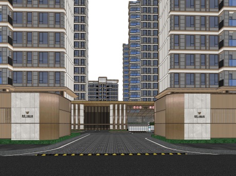 成都越秀天悦云萃大区景观SU模型