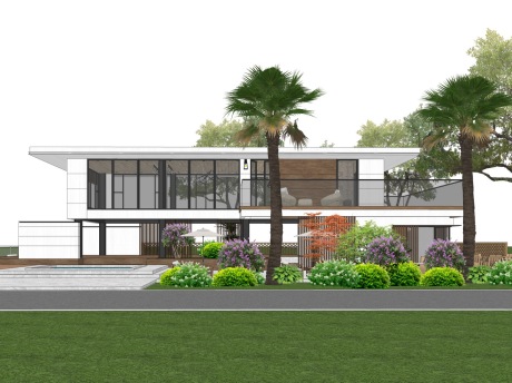 乡村民宿SU模型